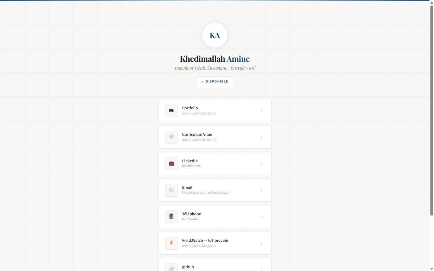 Aperçu de Profil — Khedimallah Amine